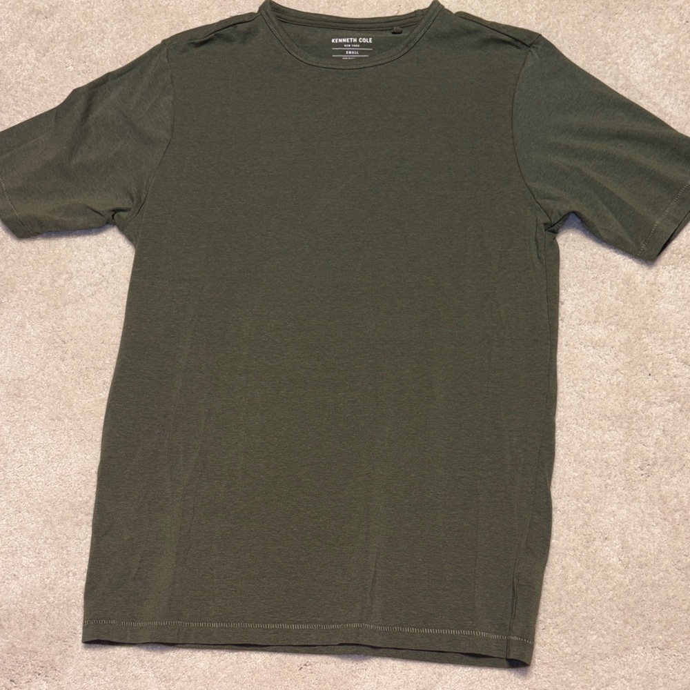 Kenneth Cole Men's Olive Short Sleeve Tee